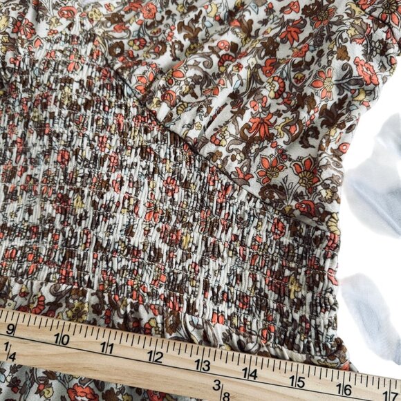 Lane Bryant Womens Floral Print Midi Dress V-Neck Short Sleeve Smocked Waist Siz - Picture 10 of 12